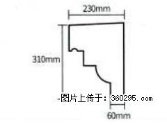 产品分解图型 - 檐口线，型号：SX311-YK-3，规格：230x310mm(3) - 林芝三象EPS建材 linzhi.sx311.cc